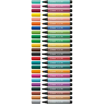 STABILO Pen 68 MAX 12 osan huopakynäsarja ARTY Edition viistokärjellä muovikotelossa