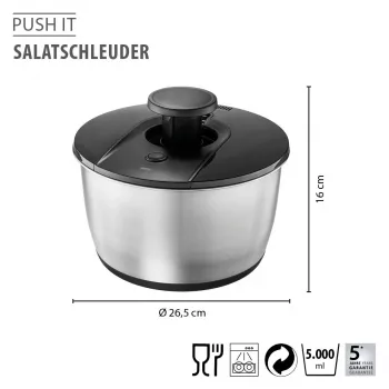 GEFU PUSH IT salaattilinko ruostumaton teräs