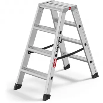 Hailo Master D100 2 x 4 askelmaa tikkaat - kaksipuoliset alumiinitikkaat, 150 kg kantavuus, EN 131