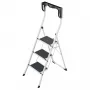 Hailo K75 ComfortLine 3 askelmaa turvaporras, hopea/musta, 150 kg kantavuus