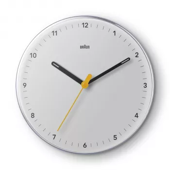 Braun BC26W kvartsiseinäkeho analoginen äänetön 23 cm valkoinen