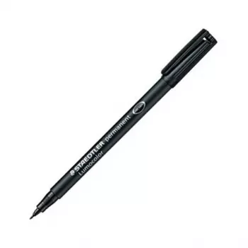 STAEDTLER Lumocolor 314-9 pysyvä tussi, musta, kiilakärki, 1-2,5 mm