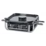 SEVERIN RG 2379 SEVENTO raclette-grilli 1400 W 8 henkilölle musta/hopea