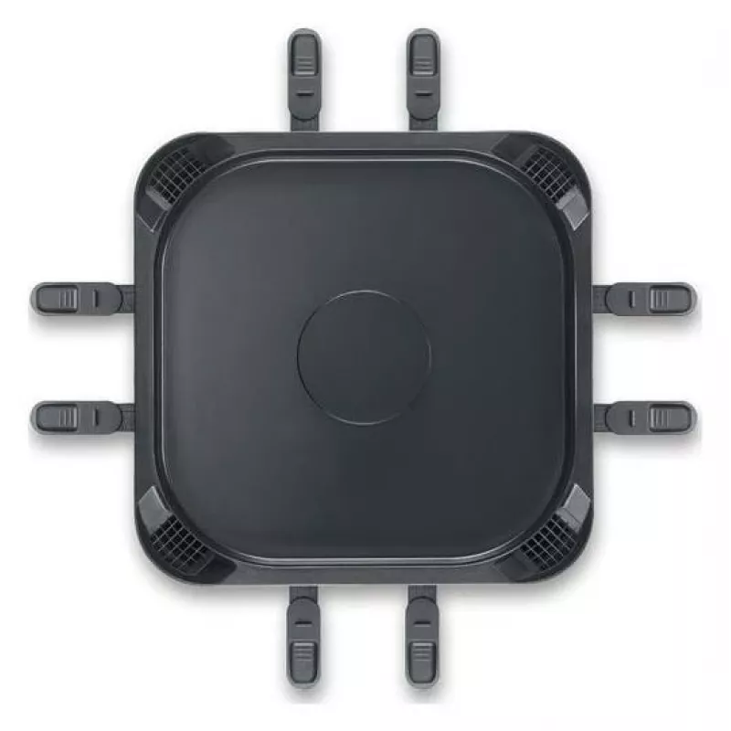 SEVERIN RG 2379 SEVENTO raclette-grilli 1400 W 8 henkilölle musta/hopea