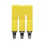 Weidmüller WQV 2.5/3 poikittaisliitin, 3-napainen, 2,5 mm², keltainen, polyamidi, UL94 V-0, 50 kpl