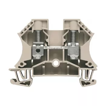 Weidmüller WDU 10 läpivientiriviliitin, ruuviliitäntä, 10 mm², 57 A, beige, 50 kpl