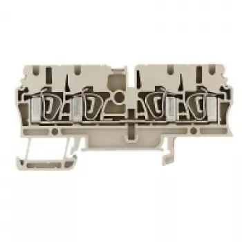 Weidmüller ZDU 2.5/4AN läpivientiriviliitin, jousiliitäntä, 2,5 mm², beige, 100 kpl
