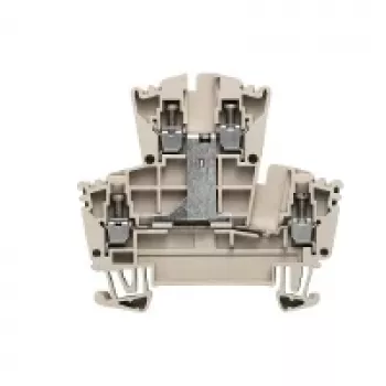 Weidmüller 1022300000 läpivientiliitin, 2-tasoinen, ruuviliitäntä, 500 V, 24 A, 4 mm², tummanbeige