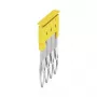 Weidmüller ZQV 2.5/4 poikittaisliitin, 4-napainen, 2,5 mm², keltainen, 60 kpl