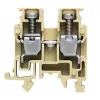 Weidmüller läpivientiliitin, ruuviliitäntä, 2,5 mm², 800 V, 24 A, tummanbeige, DIN-kisko TS 35