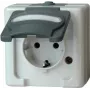 HEINRICH KOPP sukopistorasia 1-osainen pinta-asennus kosteantilan IP44 harmaa 16A 250V (103356006)