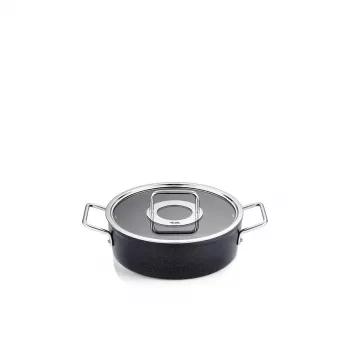 Fissler Adamant CA 24cm patapata lasikannella, 4,2L, induktiokäyttöön sopiva, tarttumaton pinnoite, made in Germany