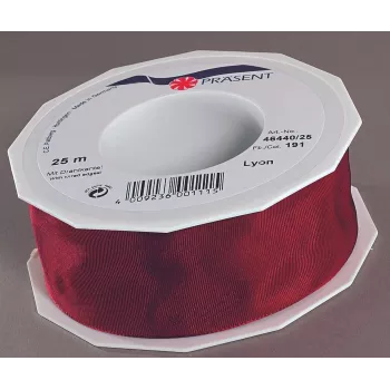C.E. PATTBERG LYON kiiltävä lahjapaperinauha bordeaux 40 mm x 25 m