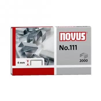 Novus No.111 niitit - 4 mm - 2000 kpl - 15 arkkia - metalli - harmaa
