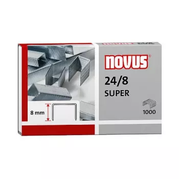 Novus Dahle Novus 24/8 SUPER niittipakkaus - 8 mm - 1000 niittiä - ruostumaton teräs