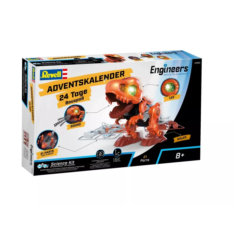 Revell joulukalenteri 'Electric T.Rex' liikkuvilla osilla (01060)