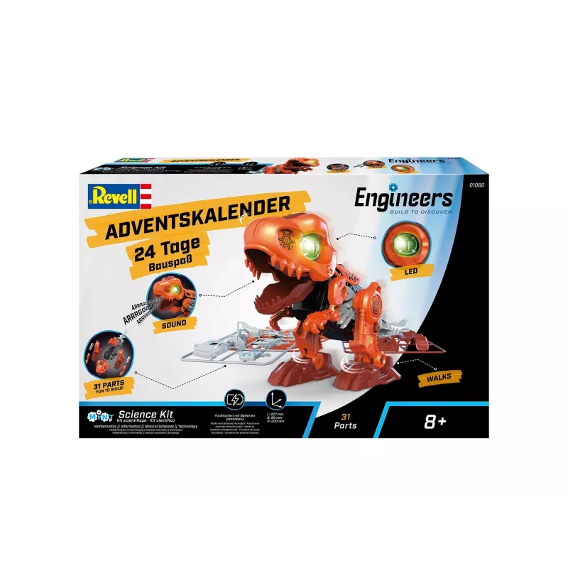 Revell joulukalenteri 'Electric T.Rex' liikkuvilla osilla (01060)