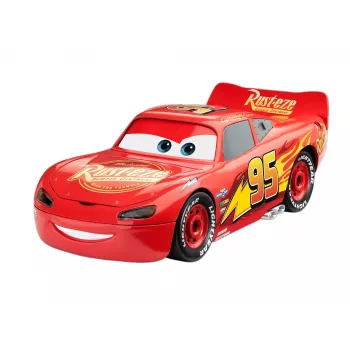 Revell Build & Play Disney Pixar Cars Lightning McQueen ajoneuvo valolla & äänellä, mittakaava 1:20, koottava rakennussarja