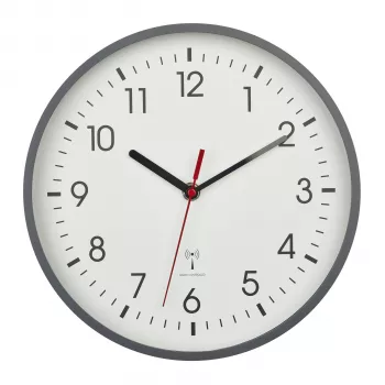 TFA Dostmann 60.3550.10 radio-ohjattu seinäkello 24,5 cm x 4,2 cm harmaa