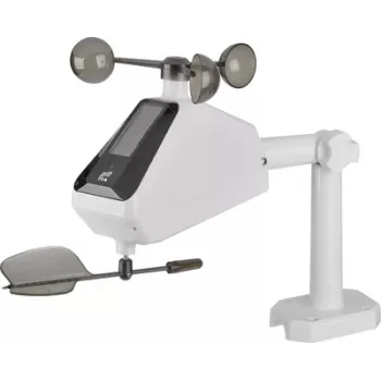 TFA TFA.me ID-A2 tuulilähetin 30.3904.02 aurinkokäyttöinen langaton anemometri 868 MHz valkoinen