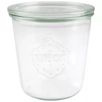 WECK säilytyspurkki 580ml 6 kpl:n pakkaus - läpinäkyvät säilöntäpurkit kansilla, klipseillä ja kumitiivisteillä