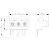 SIEMENS SIRIUS 3RV1915-5A syöttöliitin, 3-napainen, ruuviliitäntä, 690 V, IP20