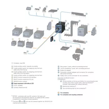 Siemens 3RT2916-1BD00 ylijänniterajoitin / ylijännitesuoja 127-240VAC 150-250V SIRIUS 3RT2 kontaktoreille