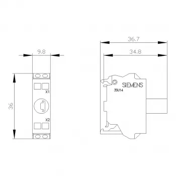 Siemens SIRIUS ACT LED-moduuli integroidulla LEDillä AC/DC 24V valkoinen