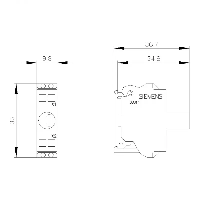 Siemens SIRIUS ACT LED-moduuli integroidulla LEDillä AC/DC 24V valkoinen