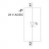 Siemens SIRIUS ACT LED-moduuli integroidulla LEDillä AC/DC 24V valkoinen