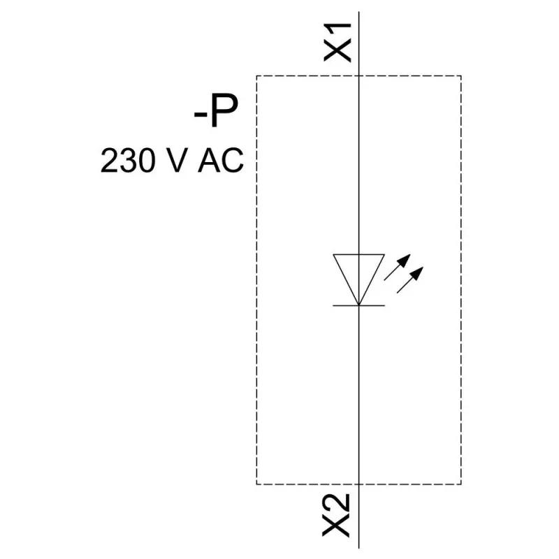 Siemens SIRIUS ACT LED-moduuli integroidulla LEDillä AC 230V punainen