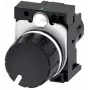 Siemens 3SU1200-2PS10-1AA0 SIRIUS ACT potentiometri 10 kOhm, 22 mm, musta, ruuviliitin