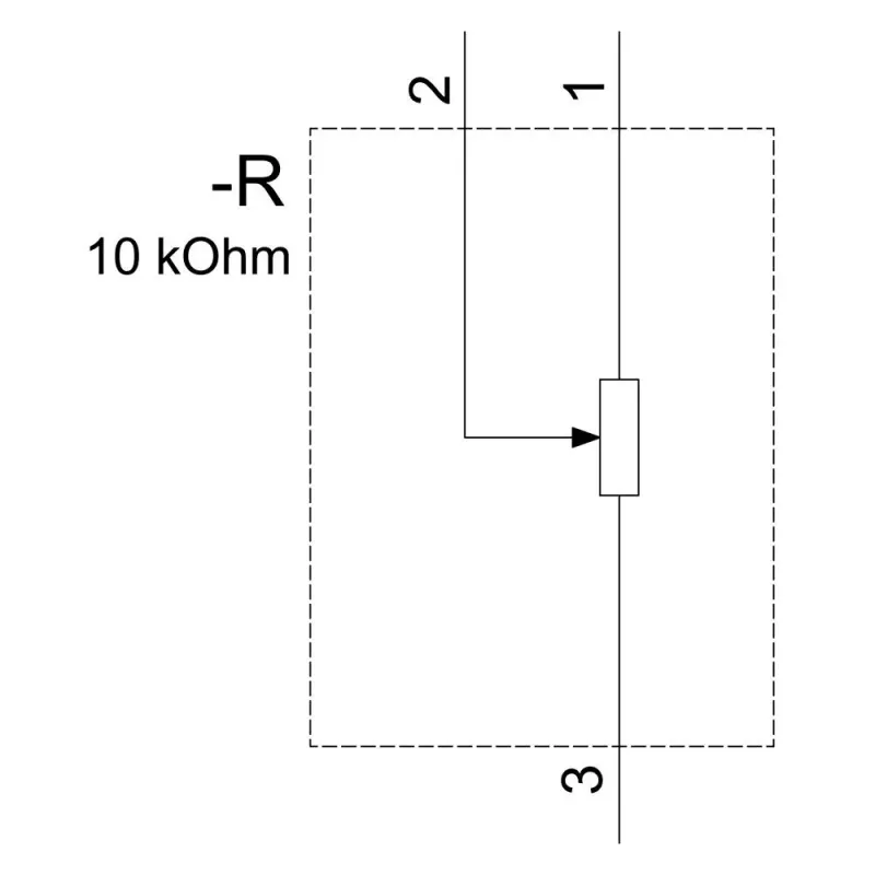Siemens 3SU1200-2PS10-1AA0 SIRIUS ACT potentiometri 10 kOhm, 22 mm, musta, ruuviliitin