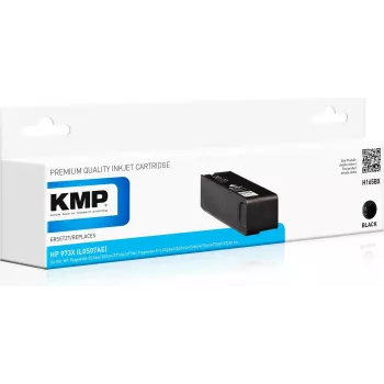 KMP H165BX yhteensopiva pigmenttipohjainen mustesuutinpatruuna musta High Yield XL HP PageWide Pro 450 -sarjaan