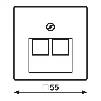 JUNG A 569-2 BFPLUA suojakansi UAE/IAE-liitäntärasialle, kestomuovi, norsunluu