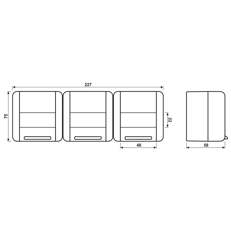 JUNG SCHUKO pistorasia 3-osainen 16A 250V 8230 NAW Alpine White