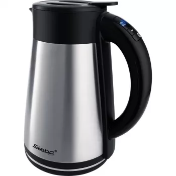 Steba WK 31 Thermo -johdoton vedenkeitin termoskannulla, 1,7 L, 2200 W, hopea/musta