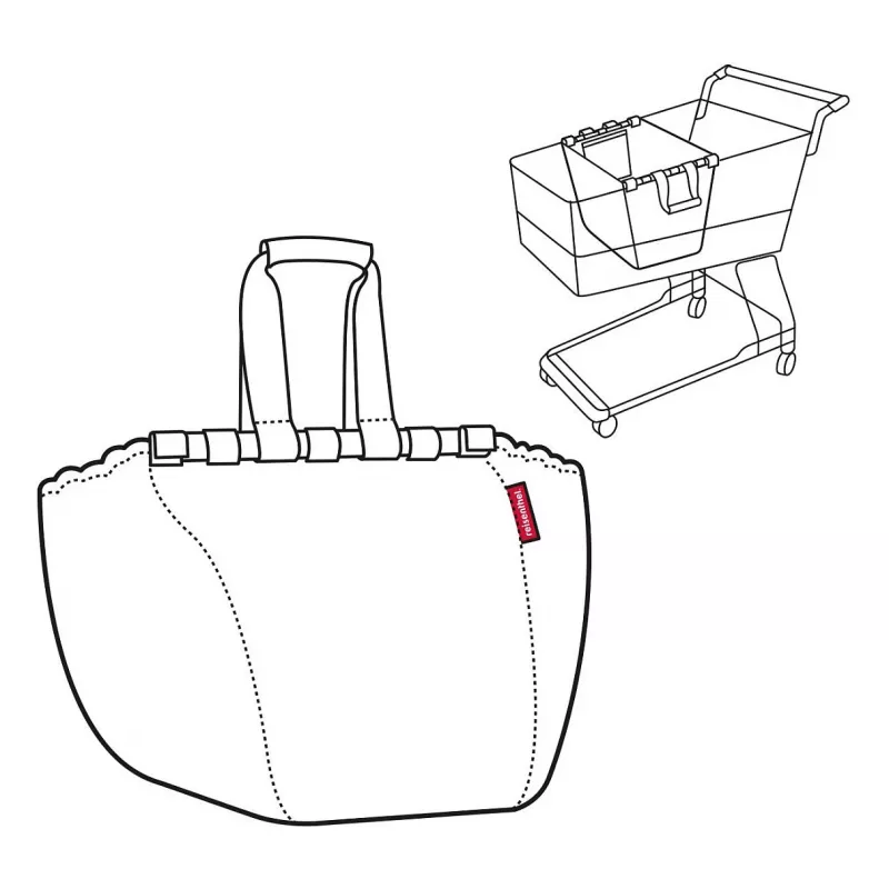 Reisenthel Easyshoppingbag musta - 30L ostoslaukku trolley-kiinnityksellä