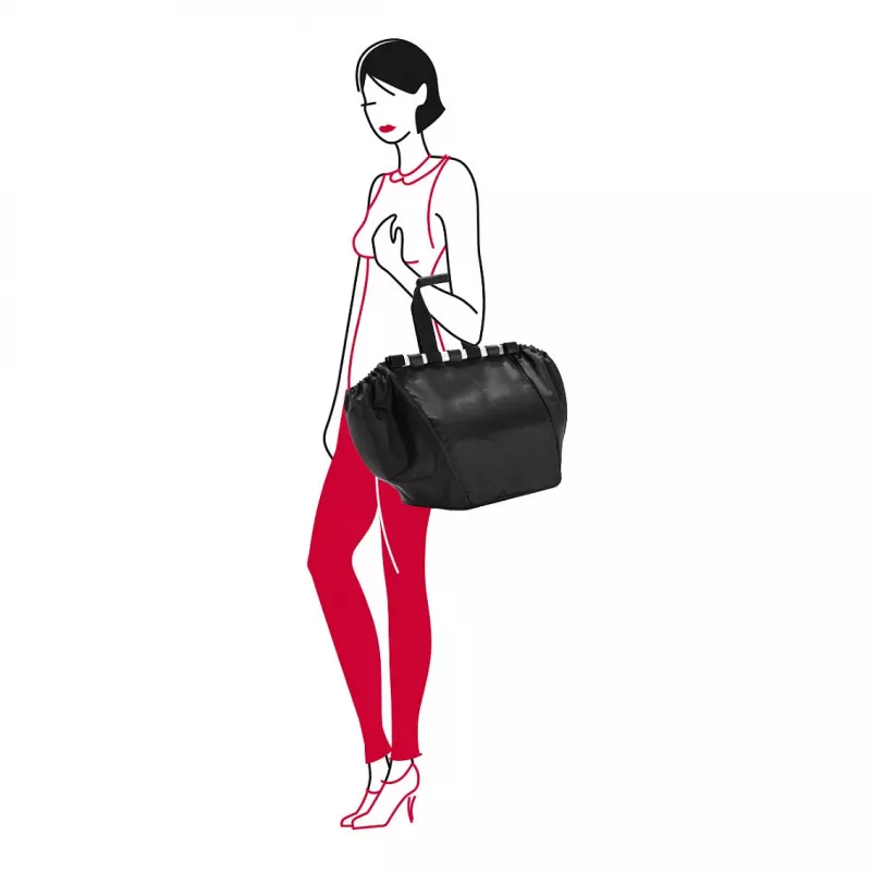 Reisenthel Easyshoppingbag musta - 30L ostoslaukku trolley-kiinnityksellä