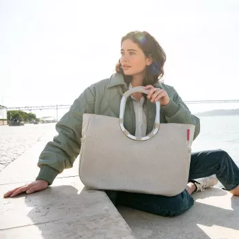 Reisenthel Loopshopper L Herringbone Sand -ostoskassi