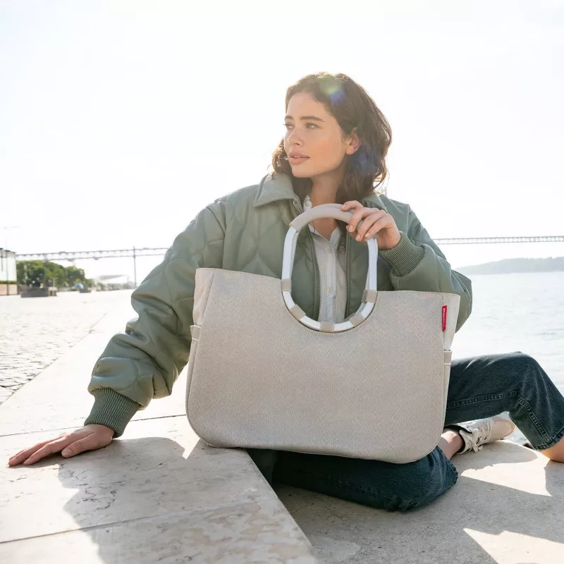 Reisenthel Loopshopper L Herringbone Sand -ostoskassi