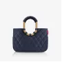 Reisenthel loopshopper M Frame Rhombus Midnight Gold -ostoskori