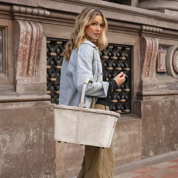 Reisenthel Carrybag Teddy Sand (BK1042) - ostoskori, 22L, kierrätetty polyesteri