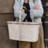 Reisenthel Carrybag Teddy Sand (BK1042) - ostoskori, 22L, kierrätetty polyesteri