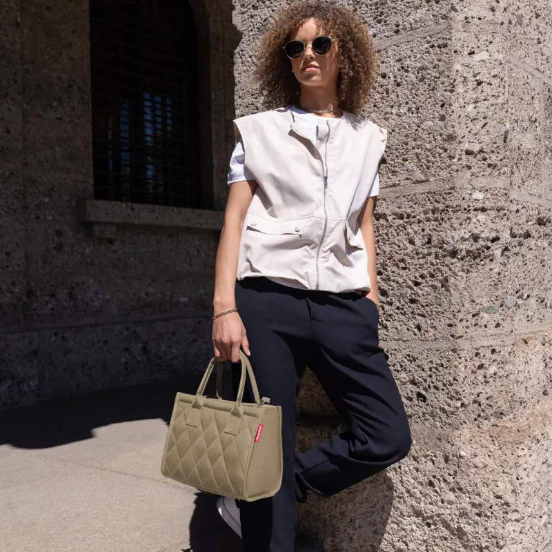 Reisenthel dailyshopper XS rhombus olive -minikassi