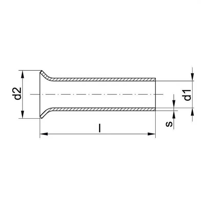 Klauke 7110V eristetty johdinpäätehylsy 0,75 mm² harmaa 1 000 kpl