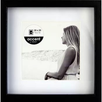 NIELSEN DESIGN Nielsen Aura Black 20x20 -puinen valokuvakehys matolla