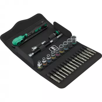 Wera 8100 SA 14 Zyklop Comfort räikkäsarja 1/4 tuuman istukka, 14-osainen