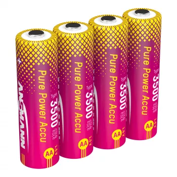ANSMANN PurePower 3500 AA 1,5 V Li-Ion-ladattavat paristot, 3500 mAh, 4 kpl:n pakkaus (1312-0042)