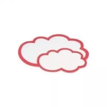 HOLTZ OFFICE SUPPORT magnetoplan Moderation Cards Cloud Large, 620 x 370 mm, valkoinen/punainen (111152004)
